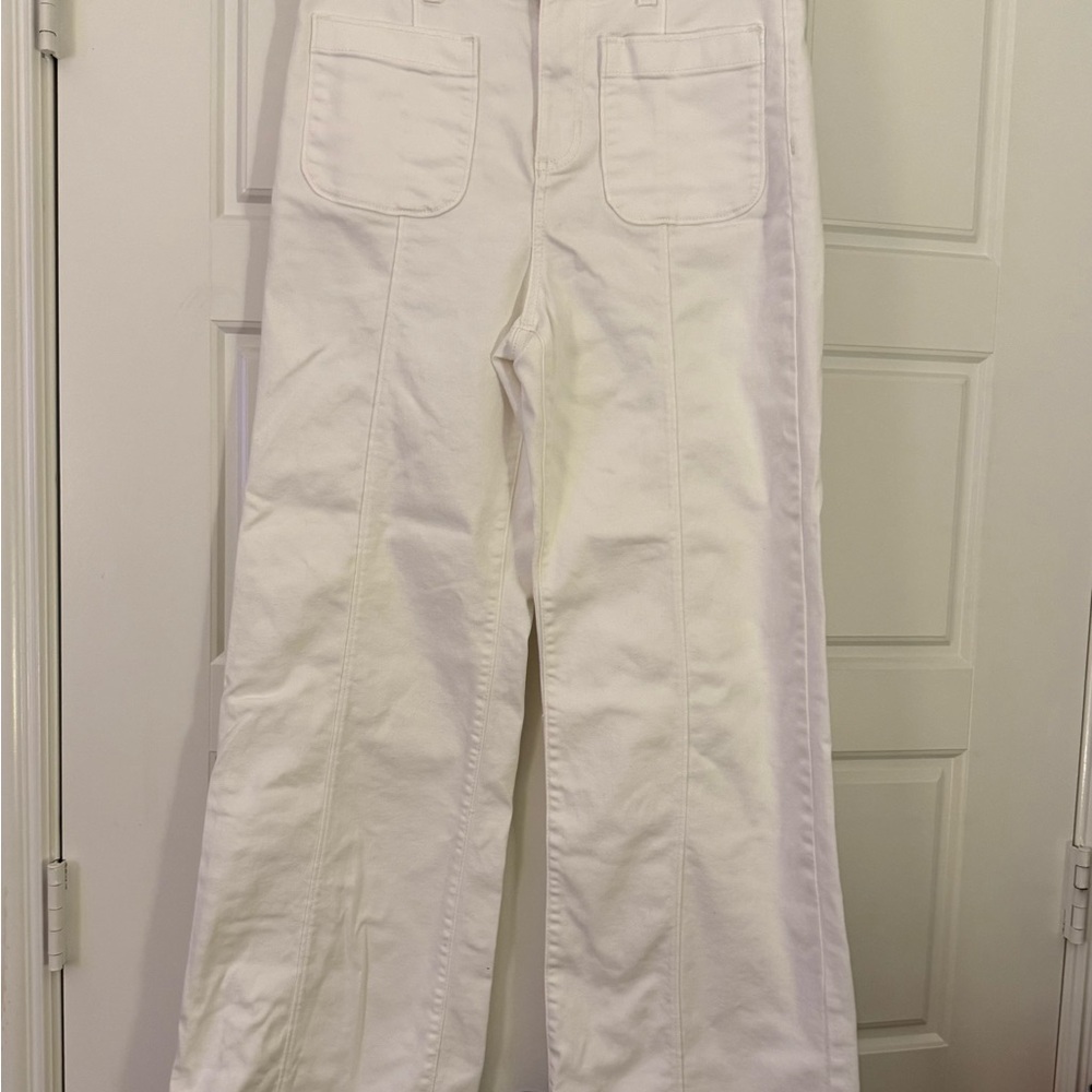 White High-Waisted Pants